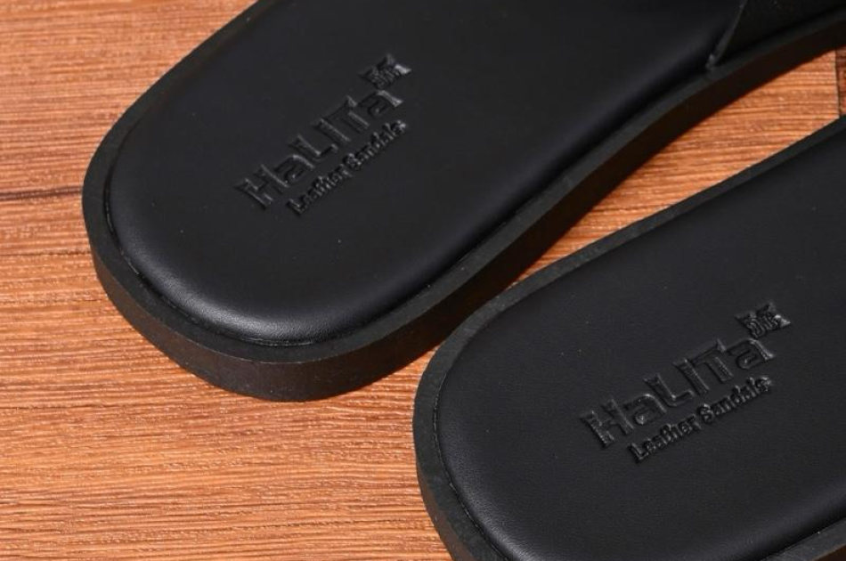 [Dép Luxury Caro] - Hàng Da Nappa Cao Cấp HaLiTa, Đề Cao Su Vân Nhám Chống Trơn Trượt